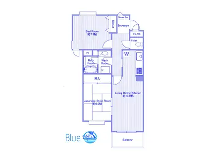 キャッスルマンション新杉田(2LDK/3階)の間取り写真