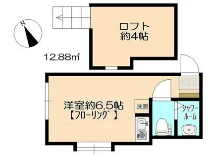 ユナイト塩浜フランコ(ワンルーム/2階)の間取り写真