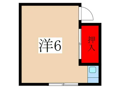 関アパート3号棟(ワンルーム/2階)の間取り写真