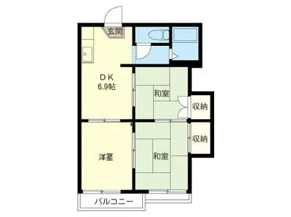 第一STメゾン(3DK/2階)の間取り写真