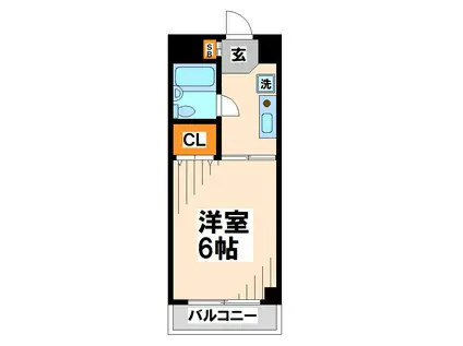 深大寺ハウス(1K/2階)の間取り写真