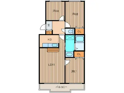 メゾンドゥプラトー(3LDK/4階)の間取り写真