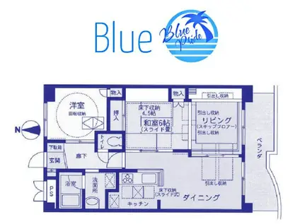 ルネスパルル(2LDK/3階)の間取り写真