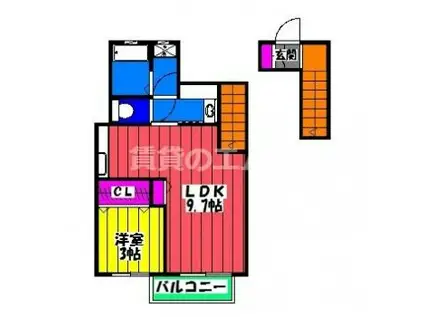 コンフォールさくら(1LDK/2階)の間取り写真