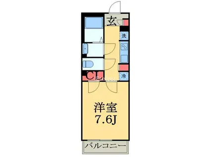 LNアルシオネ(1K/3階)の間取り写真