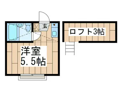 ビスタハイツ(ワンルーム/1階)の間取り写真