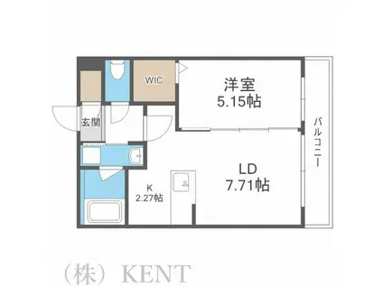 COURAGE BLD NISHIMACHIクラージュ(1LDK/3階)の間取り写真