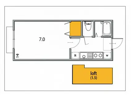 コーポクレイン(1K/1階)の間取り写真