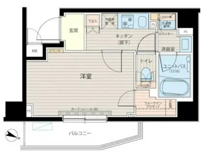 ルーブル中板橋六番館(1K/2階)の間取り写真