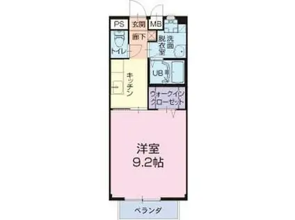 サンモール緑A棟(1K/2階)の間取り写真