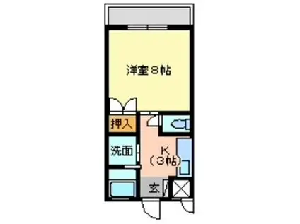 モントキアラ(1K/1階)の間取り写真