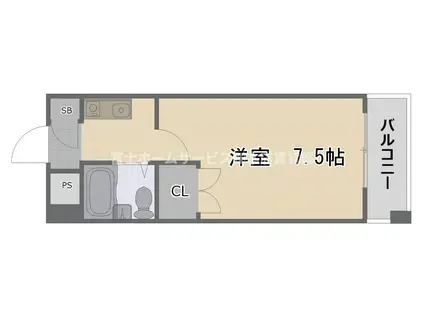 ラミアカーサ・ウーノ(1K/4階)の間取り写真