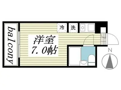 タッシ国立(ワンルーム/4階)の間取り写真