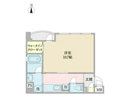 ラ・マルネ(1K/4階)の間取り写真