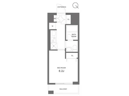ガーデン板橋氷川町(1K/5階)の間取り写真