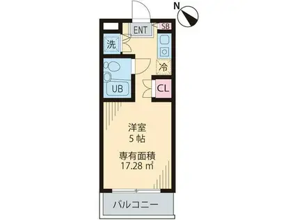 サンコート東神奈川(1K/2階)の間取り写真