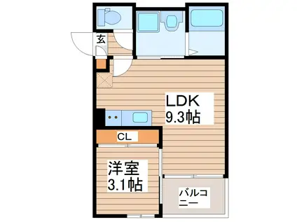 REGALEST八乙女(1LDK/2階)の間取り写真