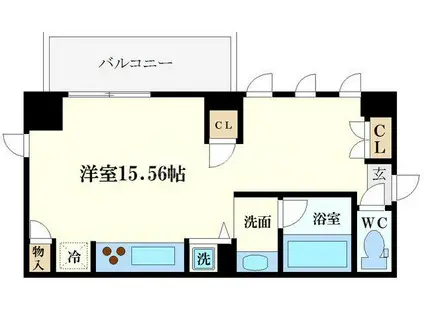 ブラン北堀江(ワンルーム/7階)の間取り写真