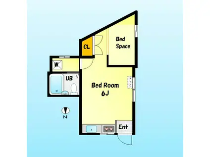 エースホーム(ワンルーム/2階)の間取り写真