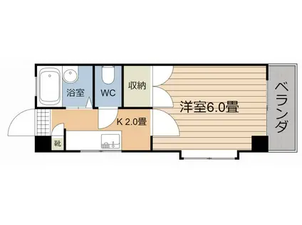 エントピア鴨池第11(1K/7階)の間取り写真