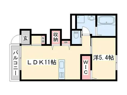 フェリーチェIV(1LDK/1階)の間取り写真