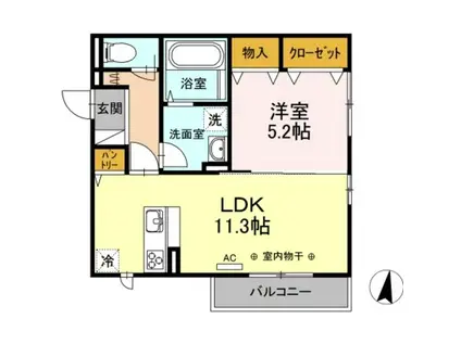 サークルモコ 湘南台(1LDK/3階)の間取り写真