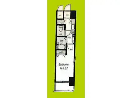 サムティ心斎橋イースト(1K/7階)の間取り写真