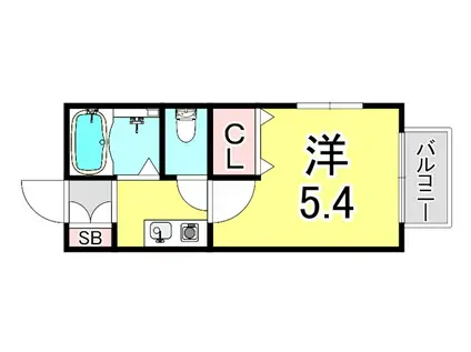 山本ハイツ(1K/1階)の間取り写真