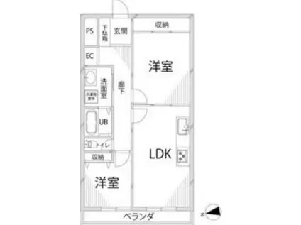 LAMAISONCLAIRS(2LDK/3階)の間取り写真