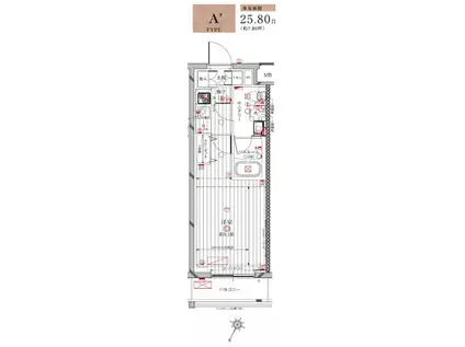 レガリス中野鷺宮(1K/3階)の間取り写真