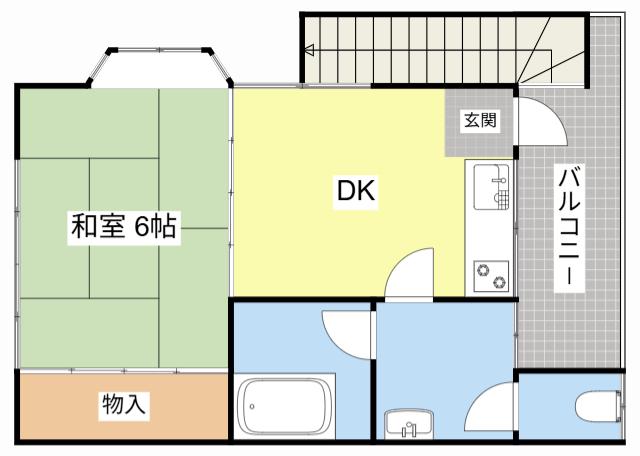 第2アトレOS(1DK/2階)の間取り写真