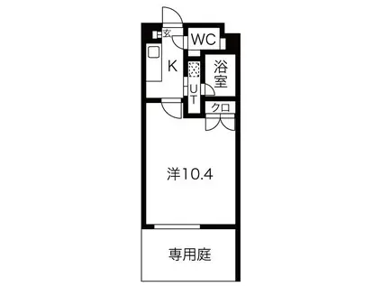 シティライフ本山東(1K/1階)の間取り写真