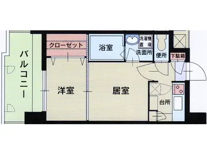 エステートモア薬院ジョイ(2K/10階)の間取り写真