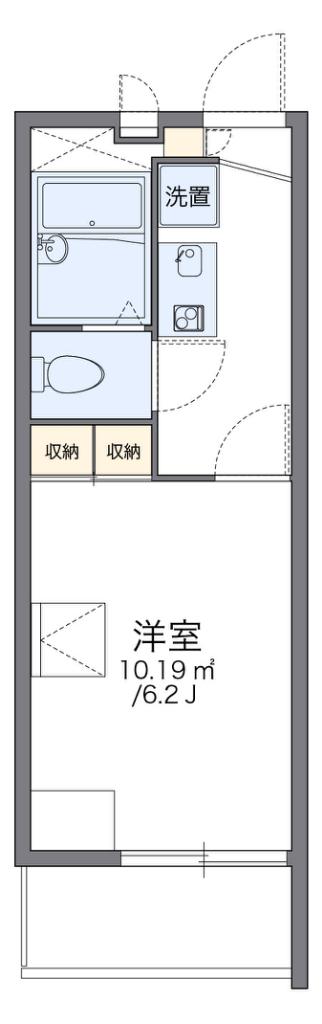 レオパレス待兼キャンパス(1K/1階)の間取り写真