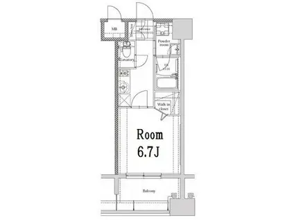 エンクレスト博多イースト PARK(1K/9階)の間取り写真