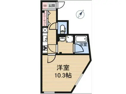 リーガランド西新宿(1K/1階)の間取り写真