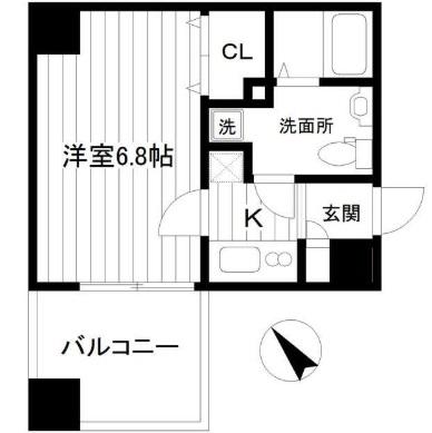 モンセラート横濱関内(1K/9階)の間取り写真