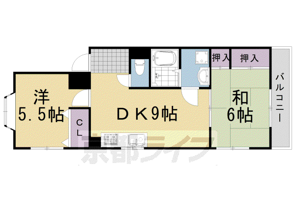 リバーサイド上里(2LDK/1階)の間取り写真