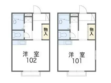 OGE ウエスト(ワンルーム/2階)の間取り写真