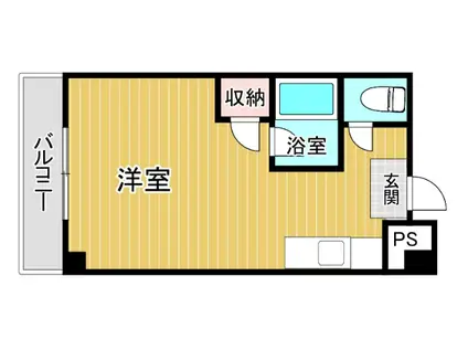 ベンベデール I(ワンルーム/3階)の間取り写真