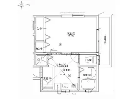 山手町ヴィラ(1DK/2階)の間取り写真
