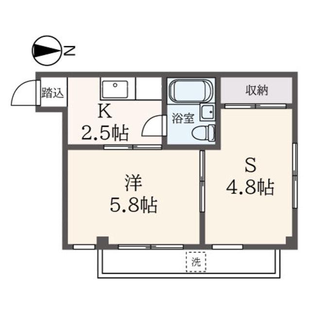 TANABENO.5ビル(1SK/4階)の間取り写真
