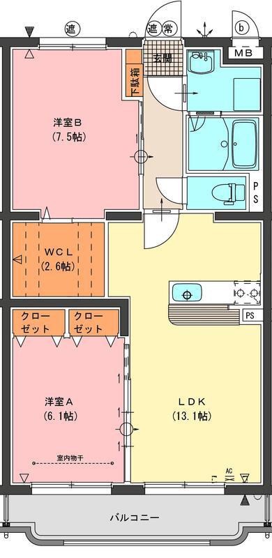 ドリームフェリオ(2LDK/3階)の間取り写真