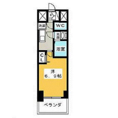 プレサンス丸の内アデル(1K/5階)の間取り写真