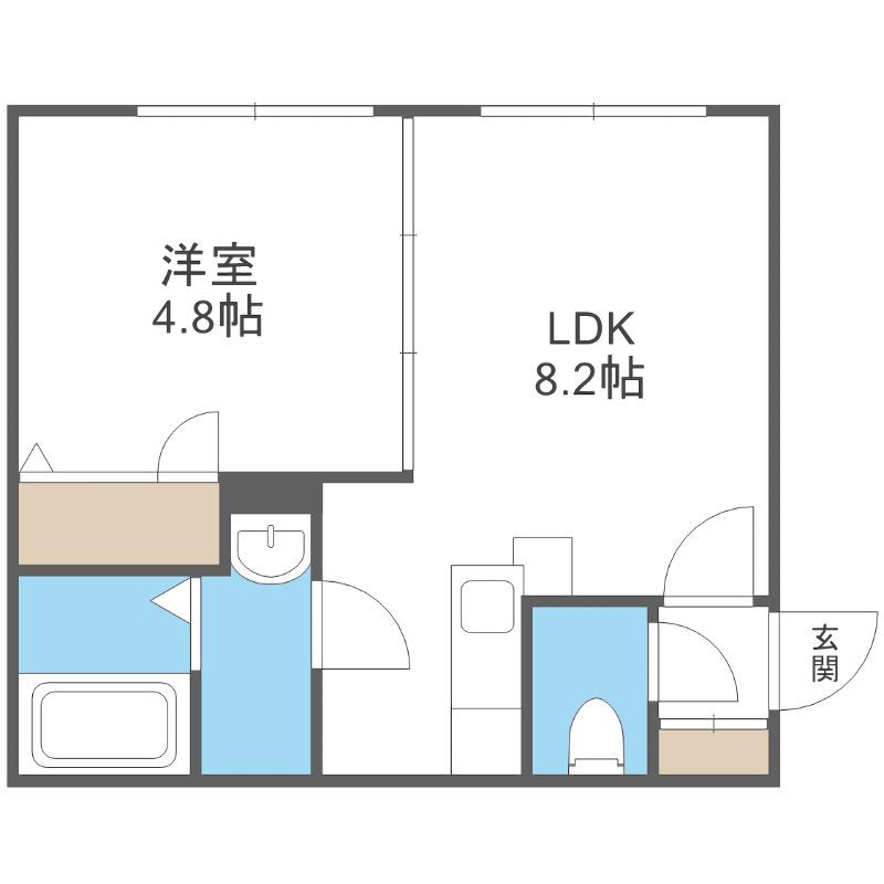 LE・EST(1LDK/2階)の間取り写真