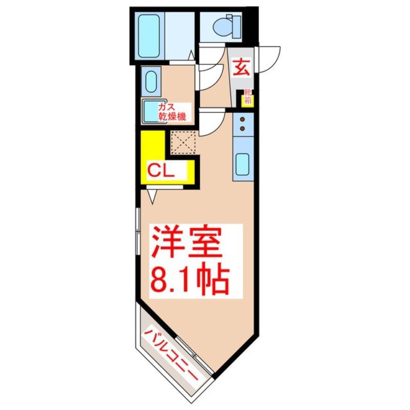 RAPIROS 天文館(ワンルーム/4階)の間取り写真