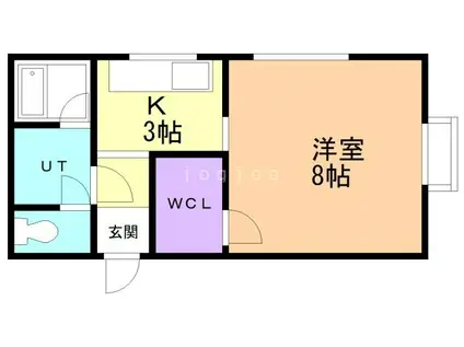 CRESTCOURT.T(1K/2階)の間取り写真