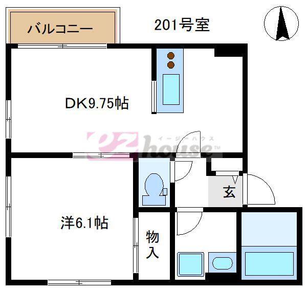 M-CREST-ANNEX(1LDK/2階)の間取り写真