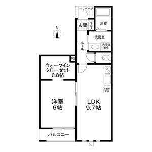 LANAI HOUSE 393 NOAH(1LDK/1階)の間取り写真
