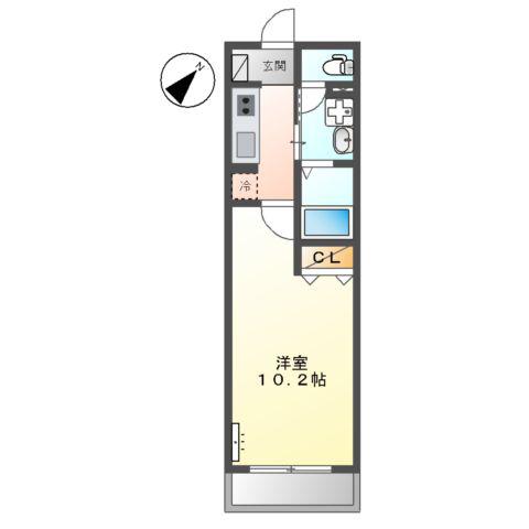 ファミリア池上(1K/3階)の間取り写真